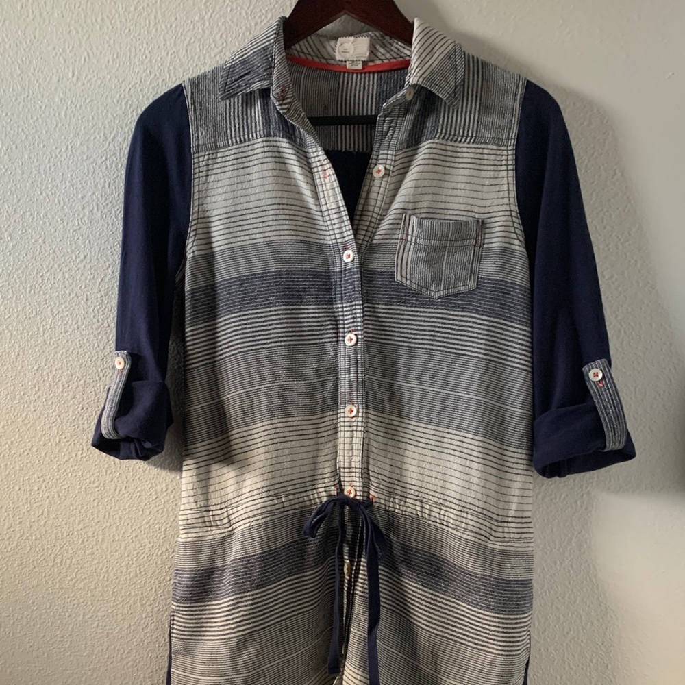 Anthropologie 9-H15 StCl Linen Dress Shirt Tunic